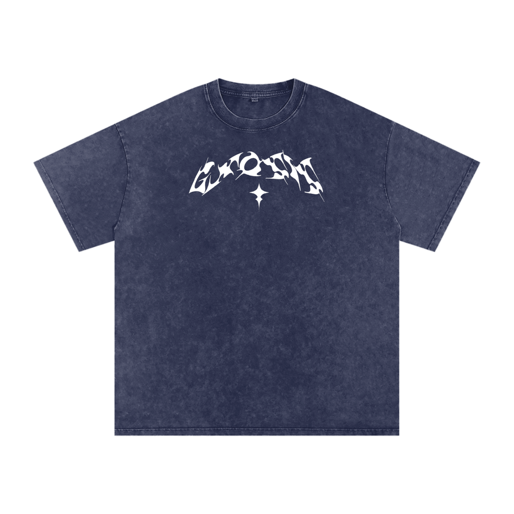 Snow Washed Oversized Cotton T-Shirt