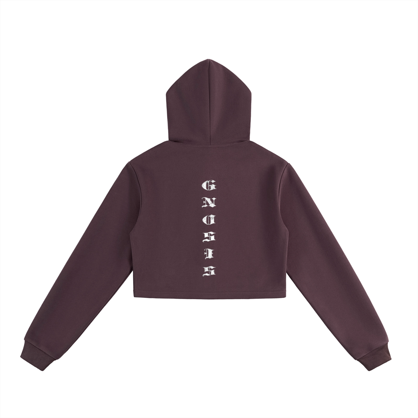 "Gnosis" Cropped Zip-Up Hoodie