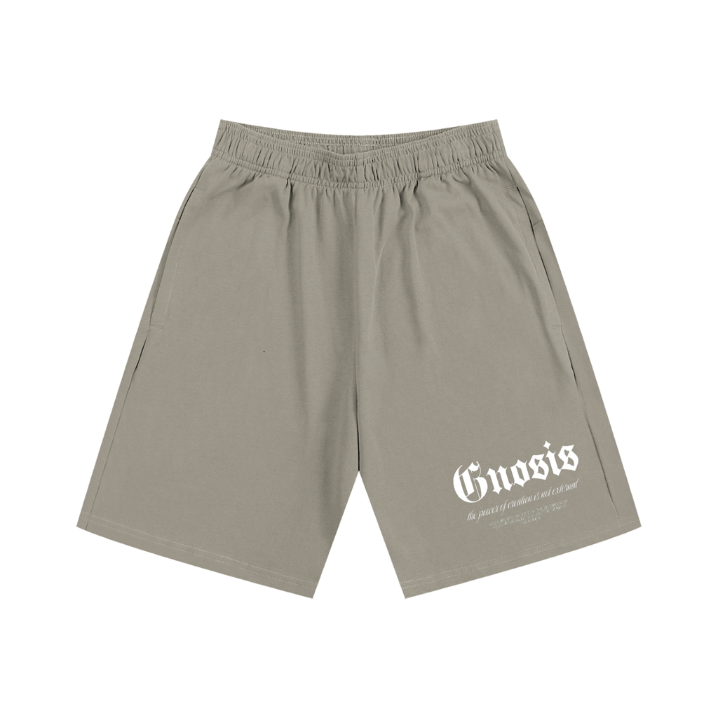 "Jus Gnosis" Cotton Shorts