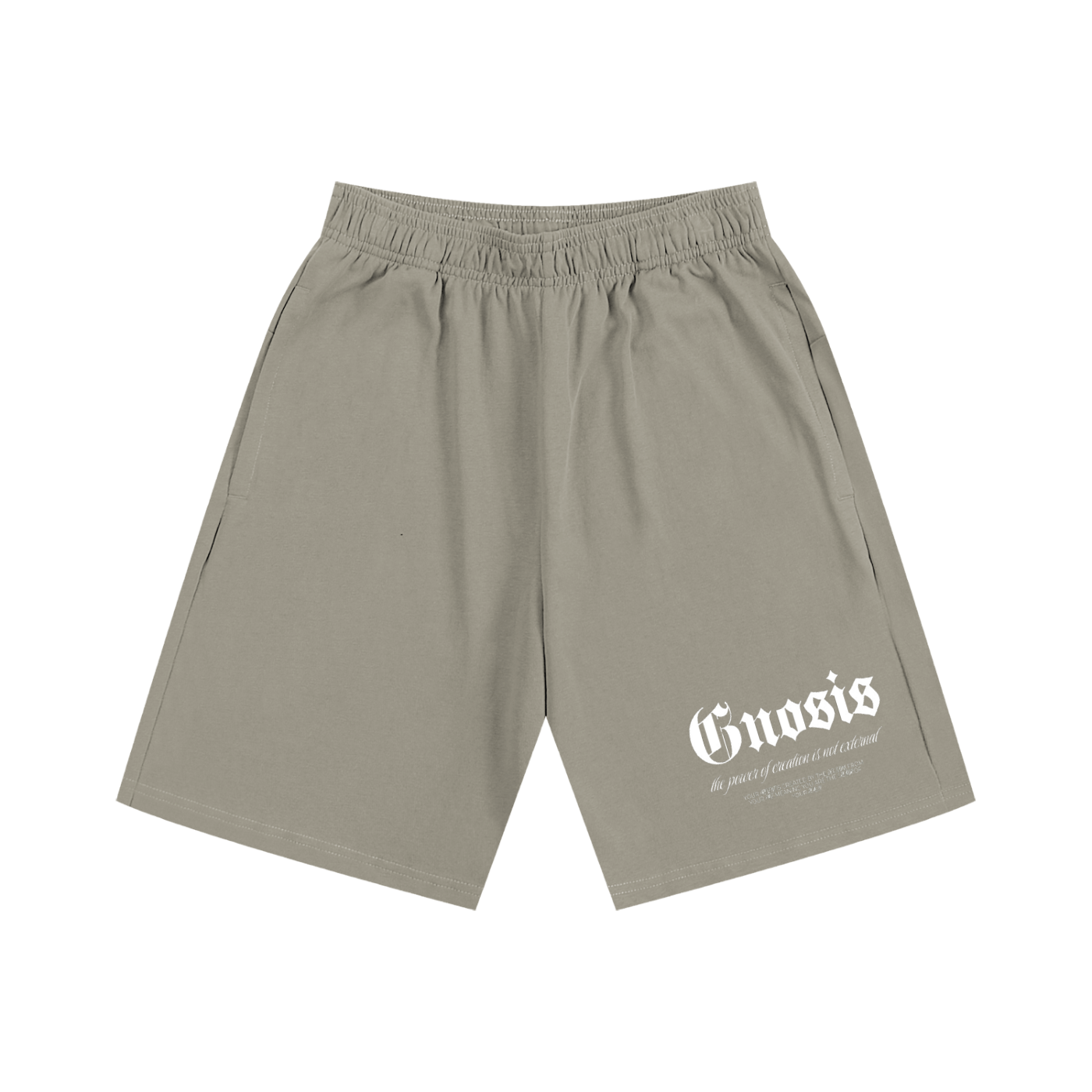"Jus Gnosis" Cotton Shorts