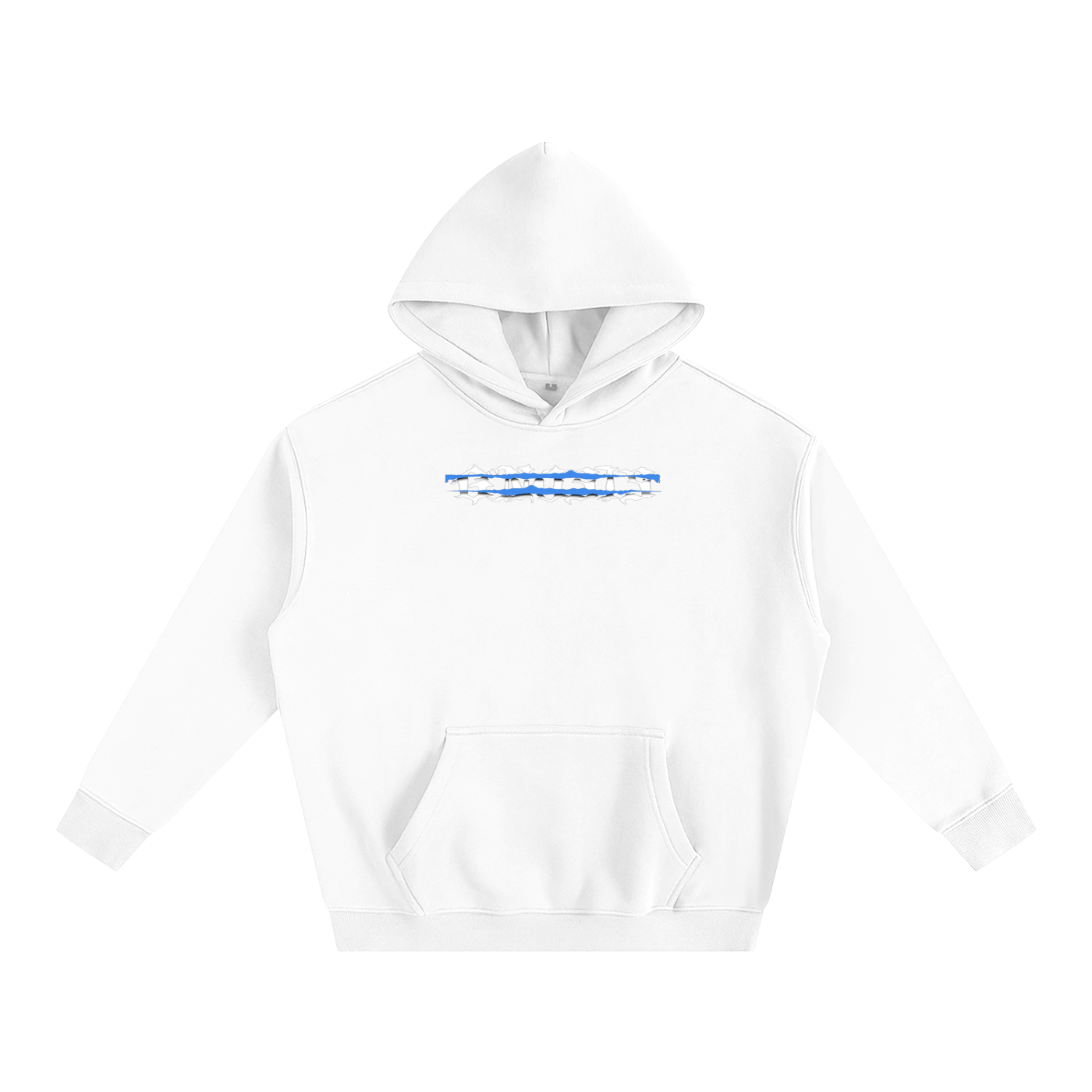 A Class Double blue strike fleeced hoodie