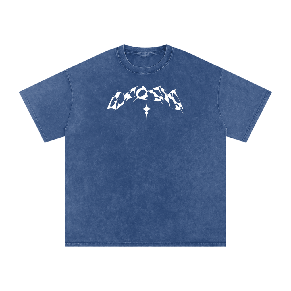 Snow Washed Oversized Cotton T-Shirt