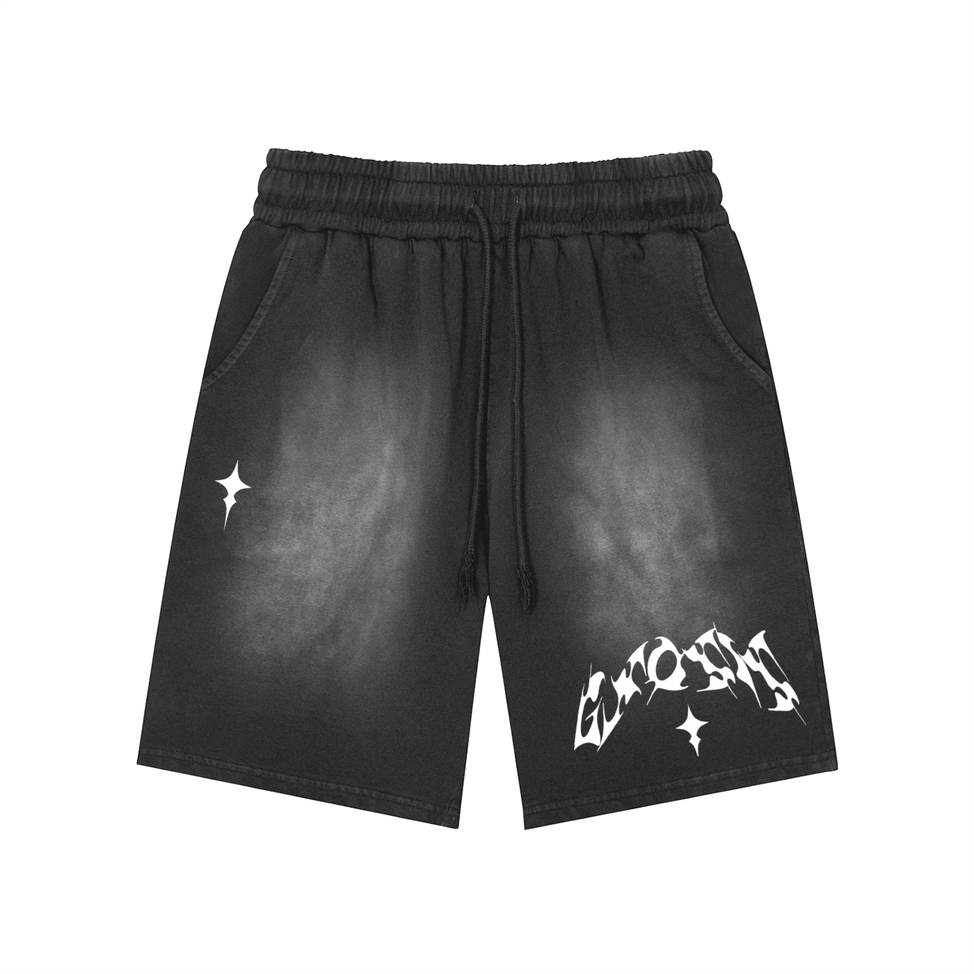 "Jus Gnosis" Washed Shorts