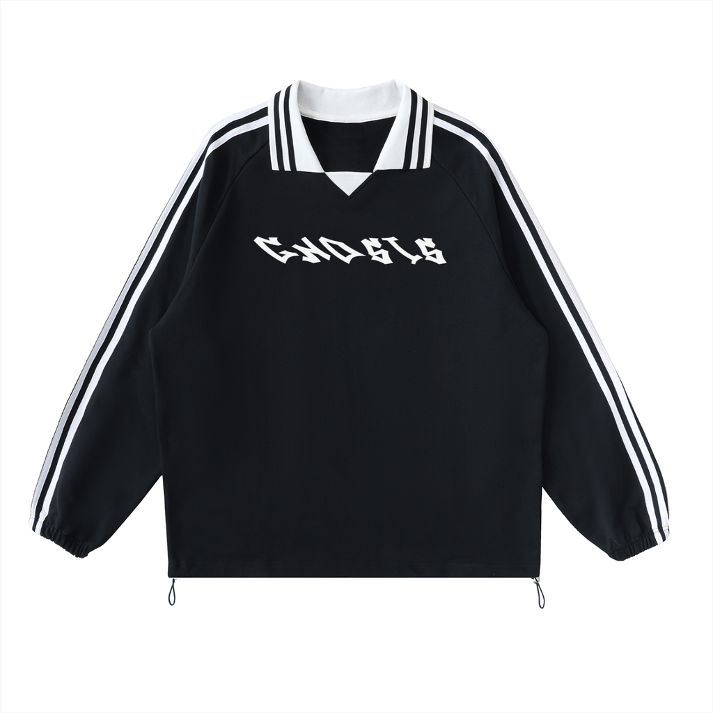 Gnosis striped collar sweatshirt