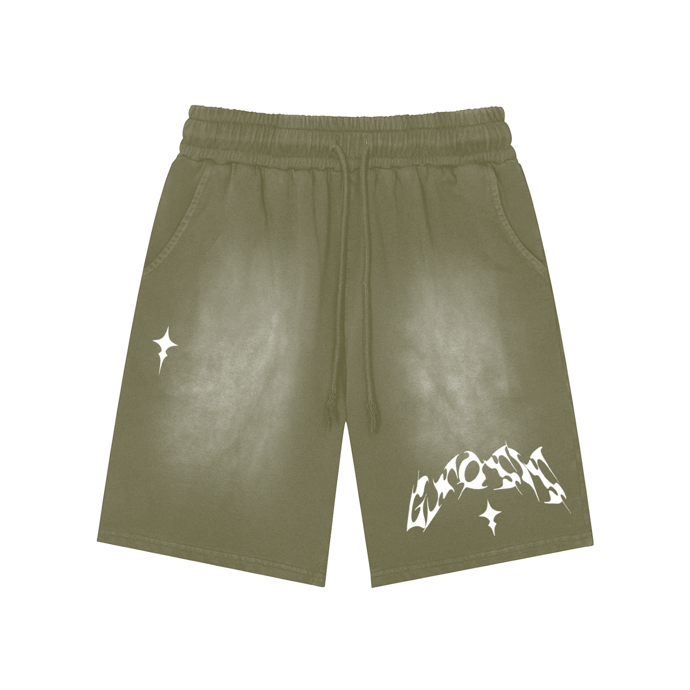 "Jus Gnosis" Washed Shorts