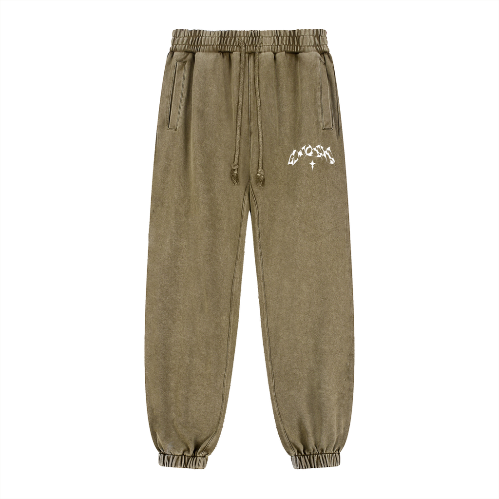 "Jus Gnosis" Snow Wash Heavyweight Sweatpants