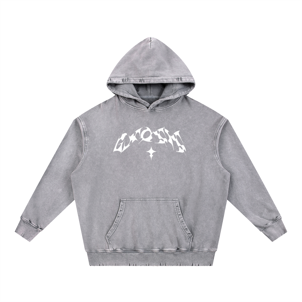"Jus Gnosis" Snow Wash Heavyweight Hoodie