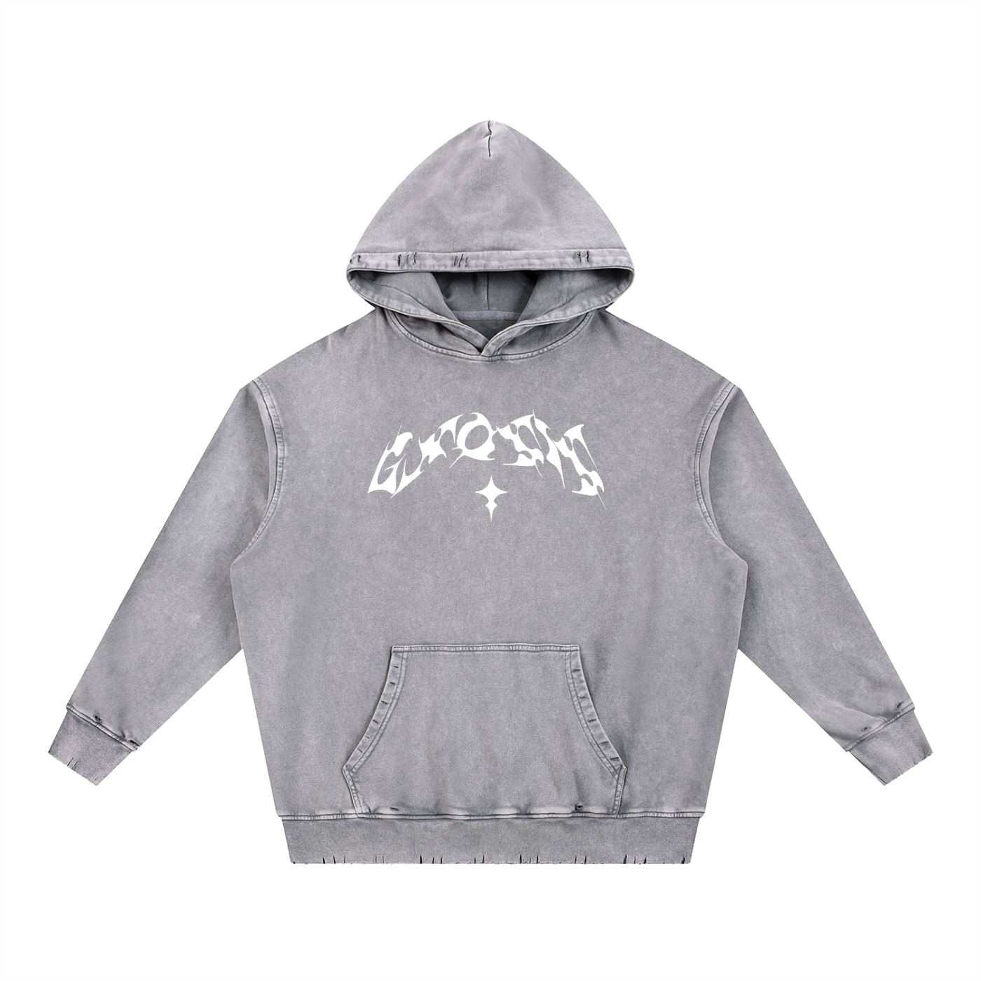 "Jus Gnosis" Snow Wash Heavyweight Hoodie