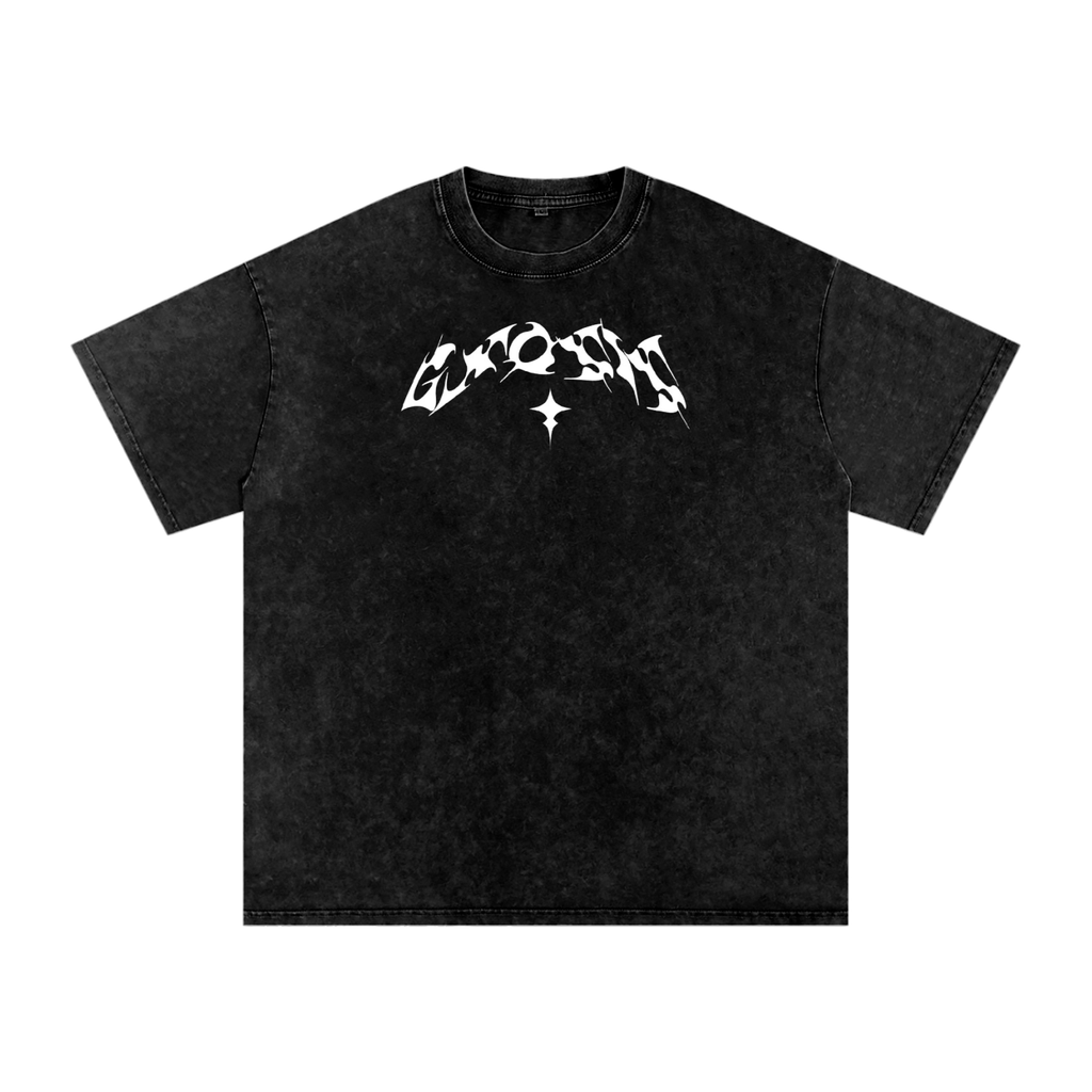 Snow Washed Oversized Cotton T-Shirt