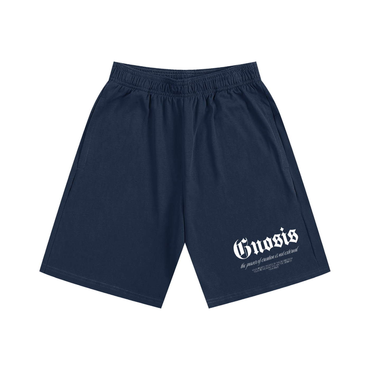 "Jus Gnosis" Cotton Shorts