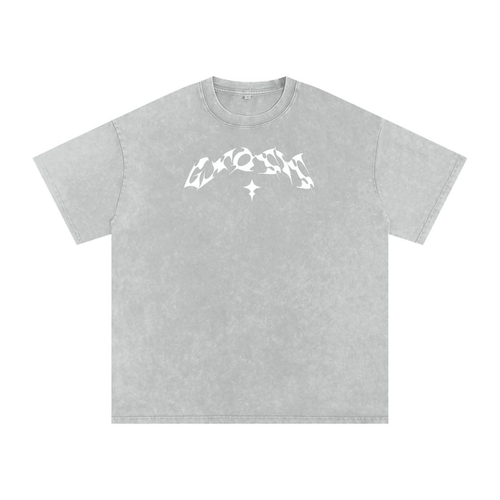 Snow Washed Oversized Cotton T-Shirt