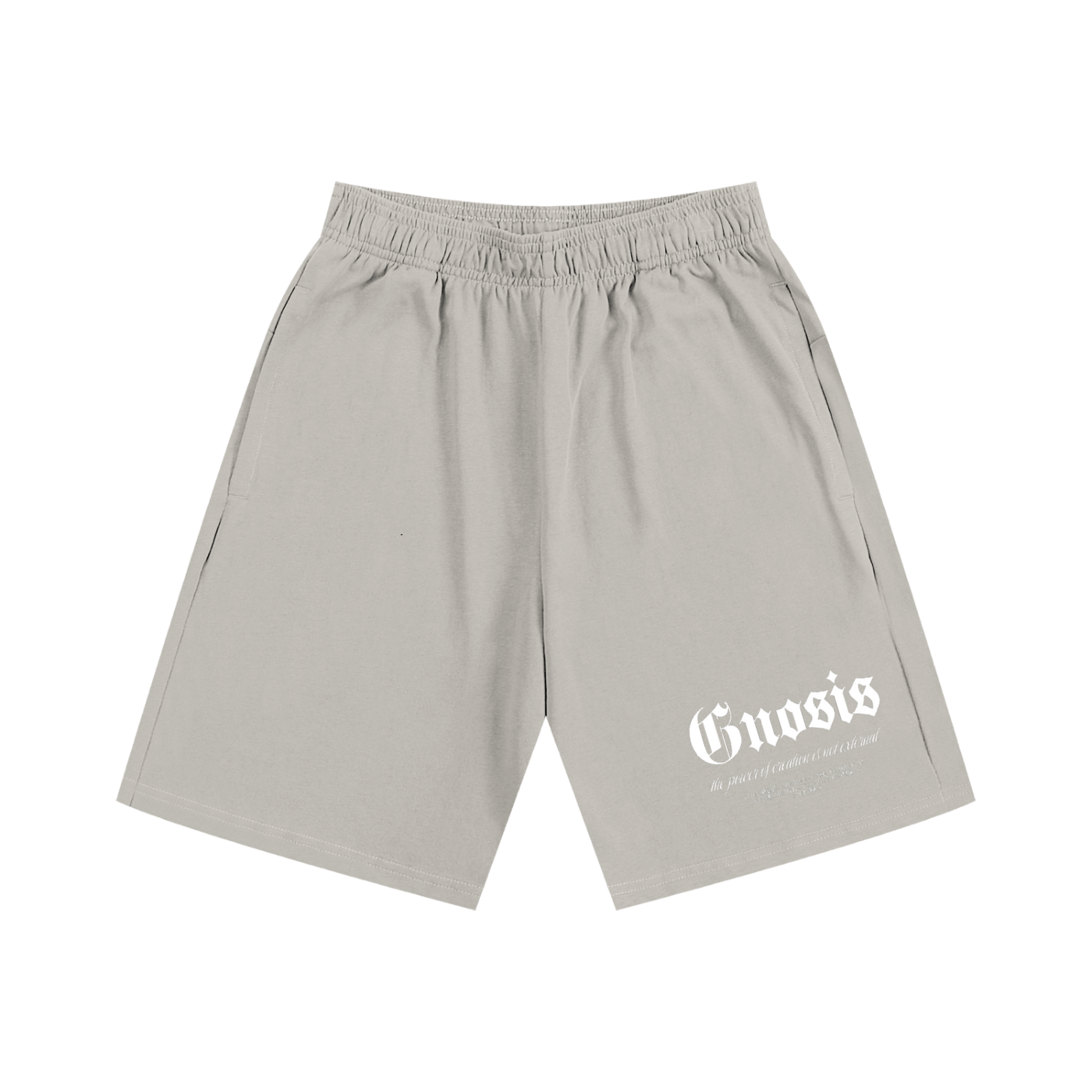"Jus Gnosis" Cotton Shorts
